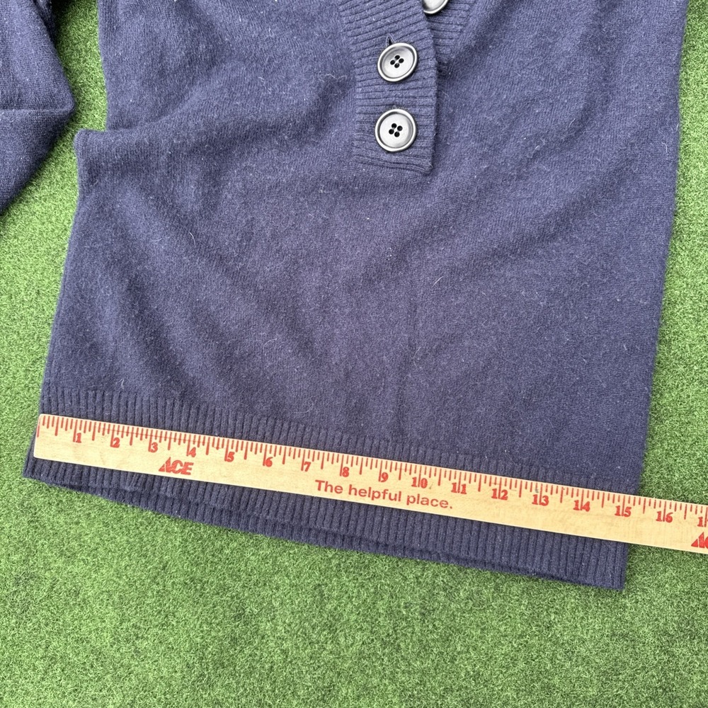 J. CREW Cashmere Cardigan Sweater Size Small Blue 100% Cashmere Soft Nice Womens - Picture 9 of 10